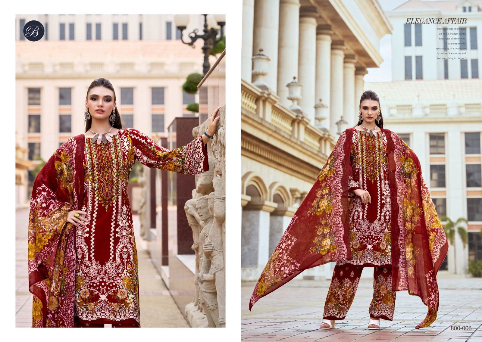  Dilshad Vol 3 Belliza Viscose Rayon Digital Printed Dress Material